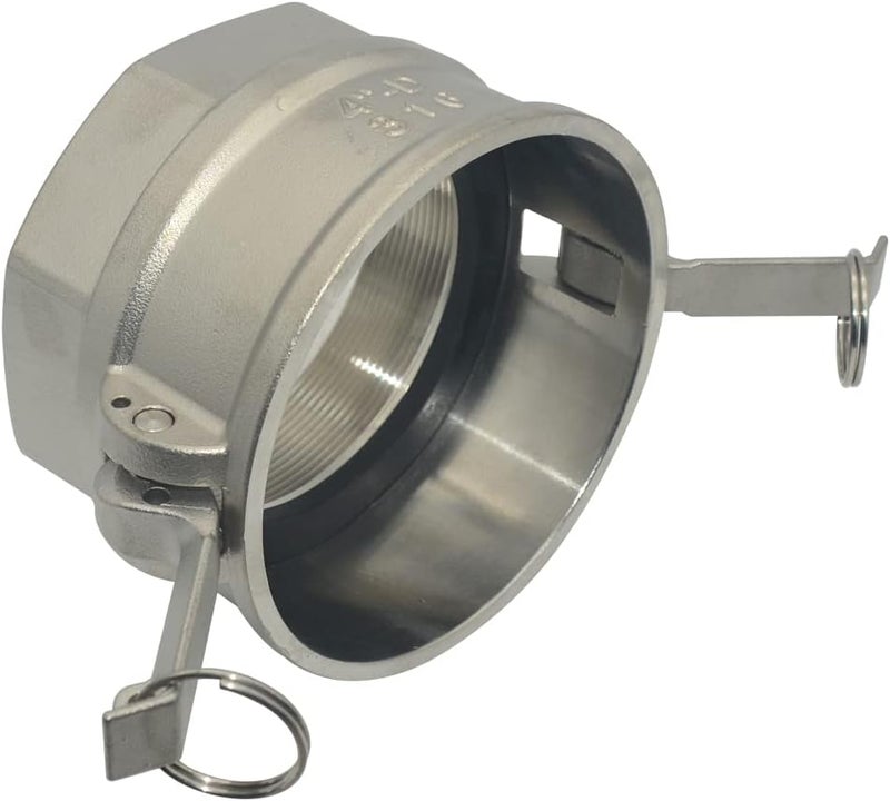 Varmhus Stainless Steel 316 4" Type D Trash Pump Adapter Female Camlock,Type D Cam and Groove Hose Fitting - Image 5